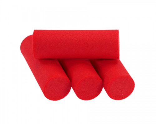Foam Popper Cylinders, Red, 14 mm